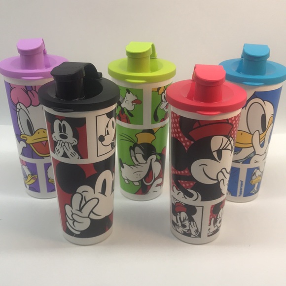 Tupperware Disney Tumbler With Flip-Top Seal Set of 5 Cup - Picture 3 of 16